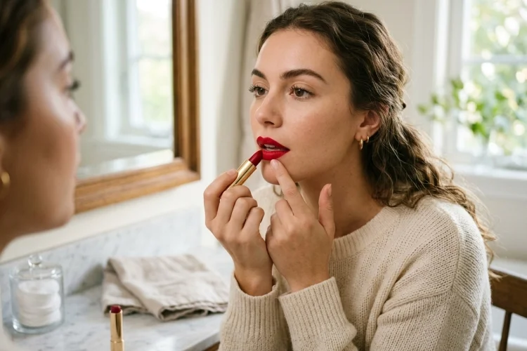 How to Apply Lipstick Neatly Without Using a Brush