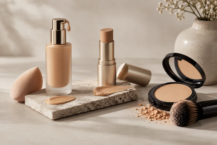 Liquid, Cream, and Powder Foundation Types Explained Simply
